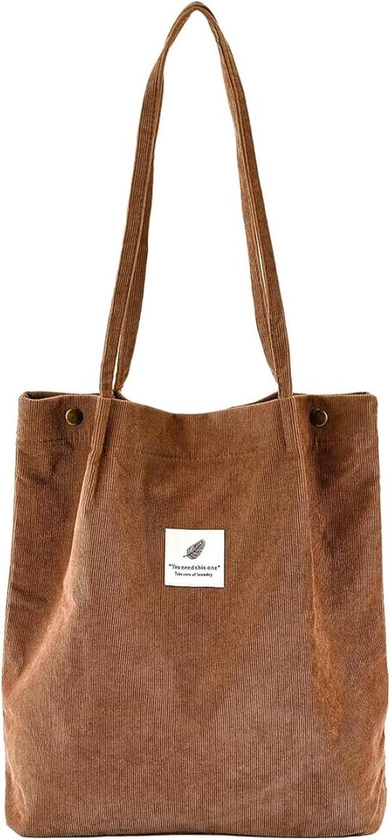 Corduroy Tote Bag, Corduroy Shoulder Bag, Beach Bag, Crossbody Bag, Shopper Tote Bag, Large Capacity Handbag, Canvas - ShopVlot