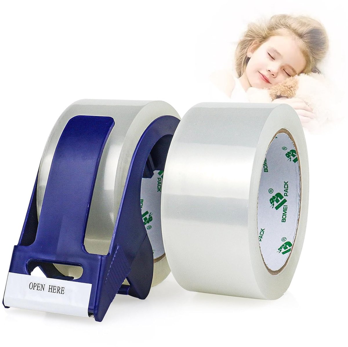 SnelShoppen - Transparante Plakband Set van 2 - Geluidsloze Verpakkingstape 48mm x 66m - Sterk en Duurzaam - Ideaal voor Verhuisdozen, Verzenden en Ka