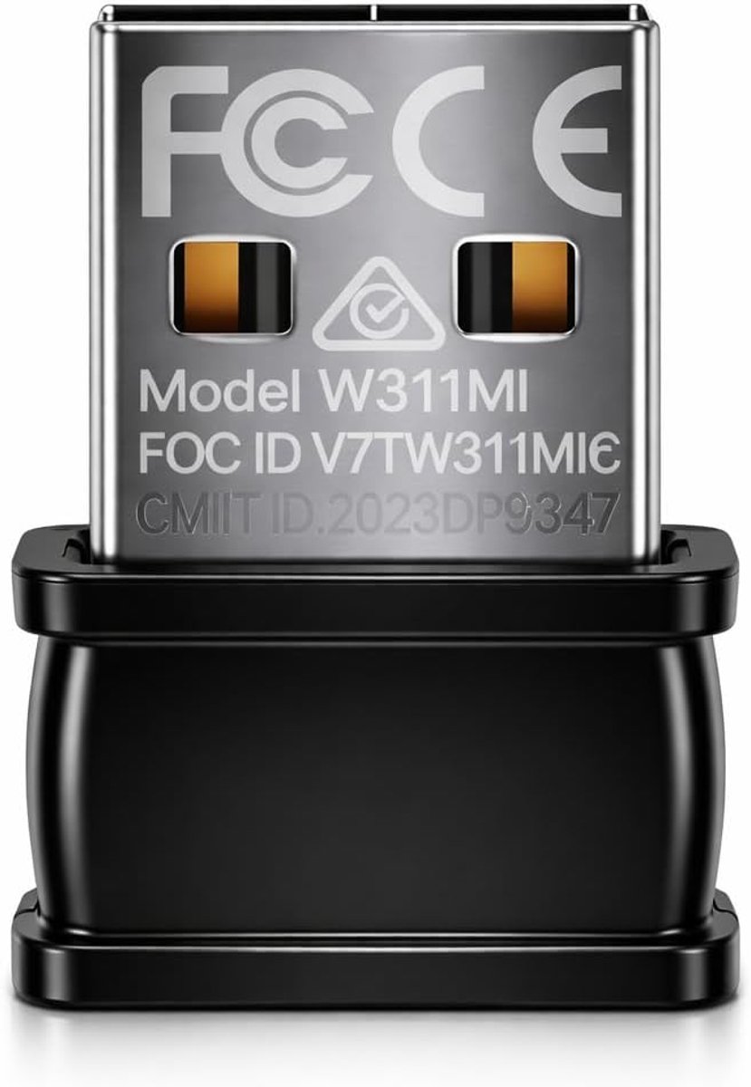 USB WiFi 6 adapter - 2,4 GHz 300 Mbps - ontvanger en zender - ideaal voor pc en laptop - ShopVlot