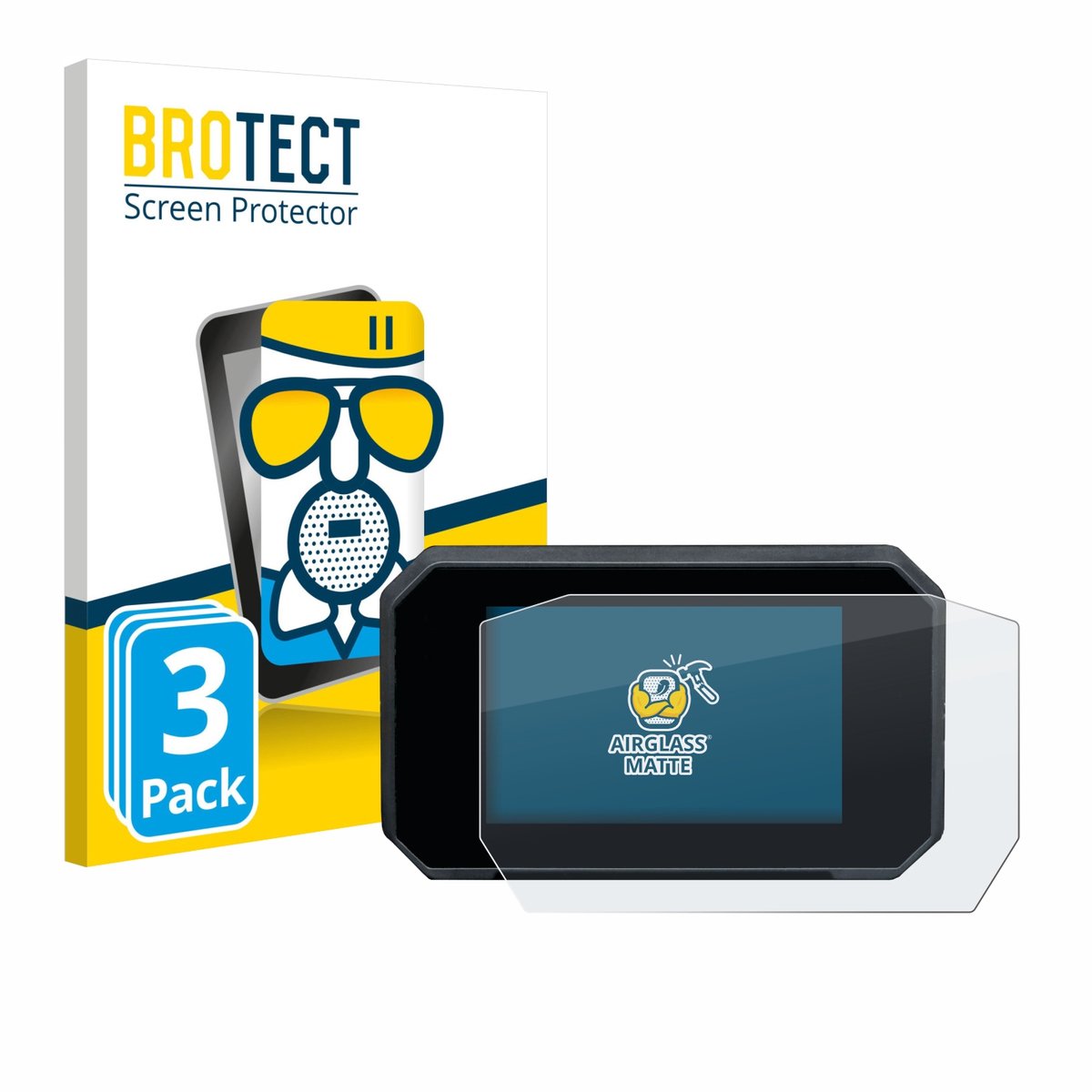 BROTECT - Screenprotector voor Suzuki GSX-S1000GT 6.5" - Folie Beschermfolie Beschermglas matte 3 Stuks