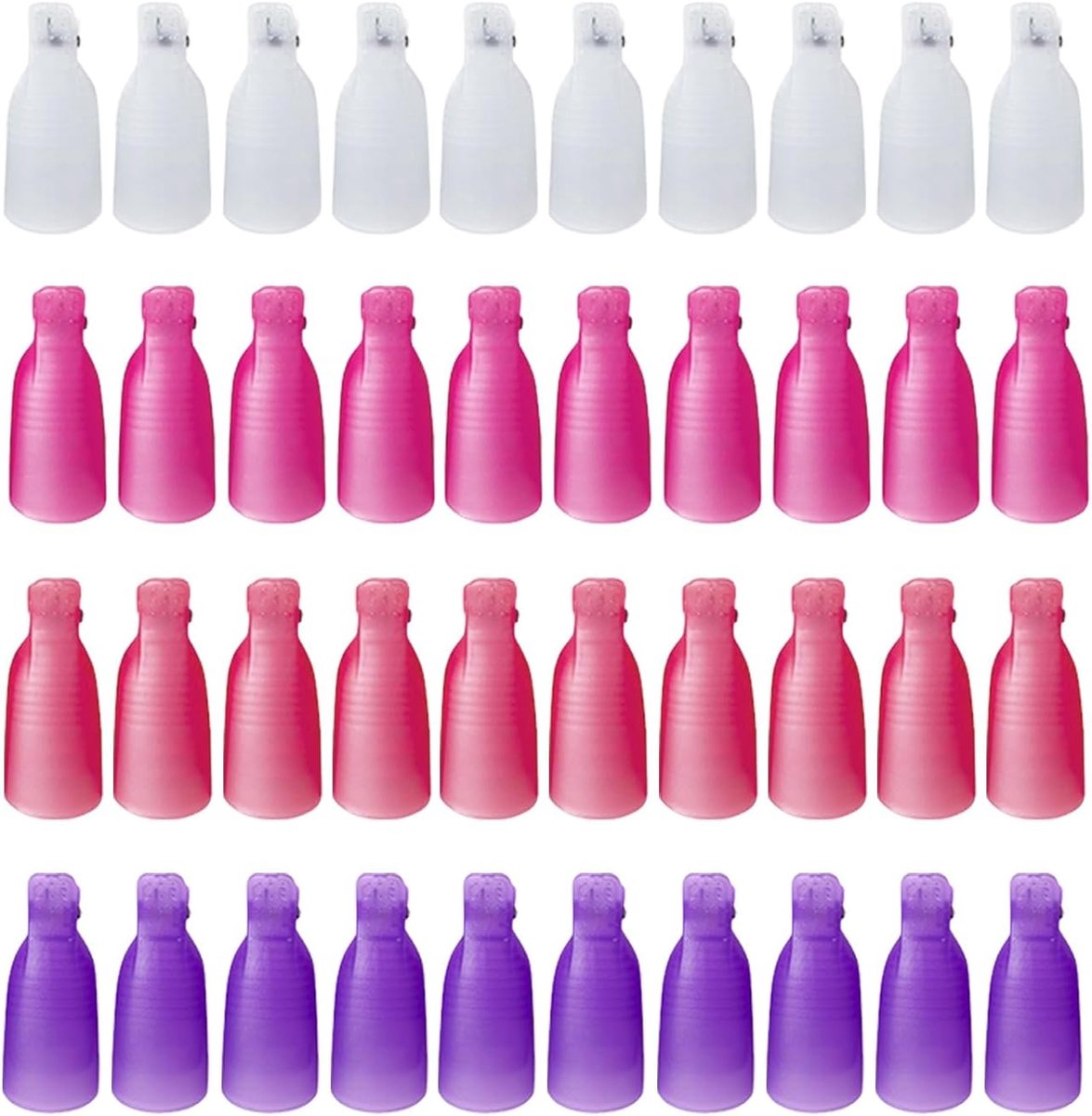 40 Stukken Van Nail Art Nagel Remover Clips, Nagel Remover Tools, Nagellak Verwijdering Hulpmiddelen, Draagbare Nagelverzorging Clips.