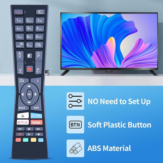 New RM-C3337 Vervangende Afstandsbediening voor JVC 4K UHD TV LT-32VF52M LT-40VF52M LT-32VH52M LT-43VU63M LT-49VU63M - ShopVlot — afbeelding 2