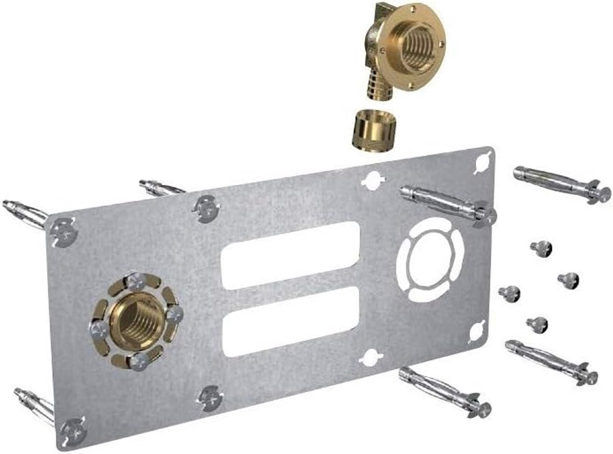 Mounting plate for connector, distance 150 for pipes via Robifix, diameter: 16 008824 - ShopVlot