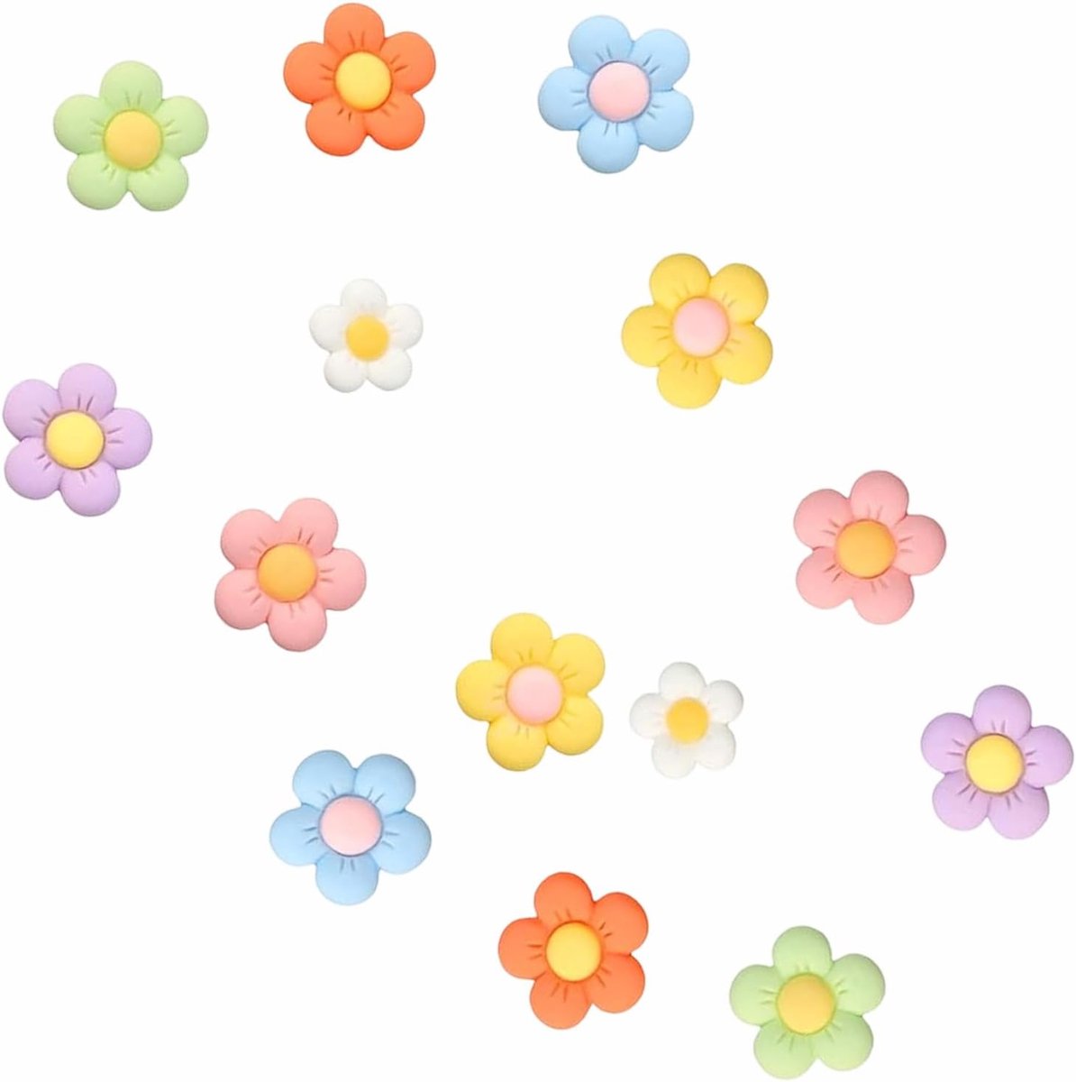 14 stuks schoen charms 7 kleuren schoenstekers bloemen schattige bloemvorm schoenhangers voor meisjes jongens volwassenen Crocs pins DIY schoensieraden