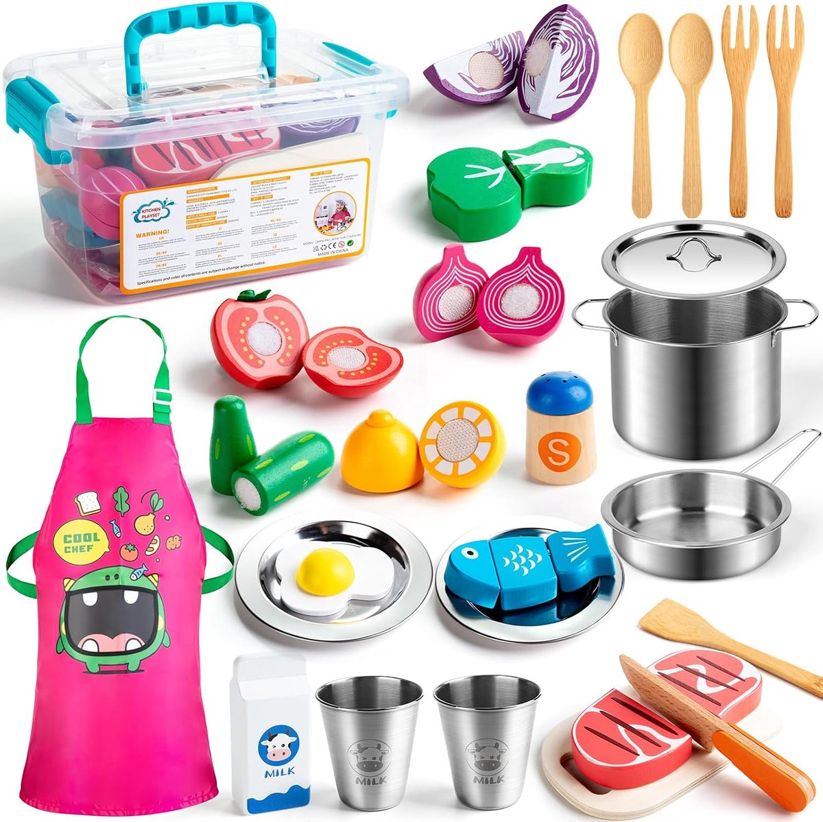Modderkeukenaccessoires, kinderkeukenaccessoires, hout, outdoor, speelkeuken, keukenaccessoires, kinderen, roestvrij staal, keukenaccessoires voor potten, voor kinderen jaar