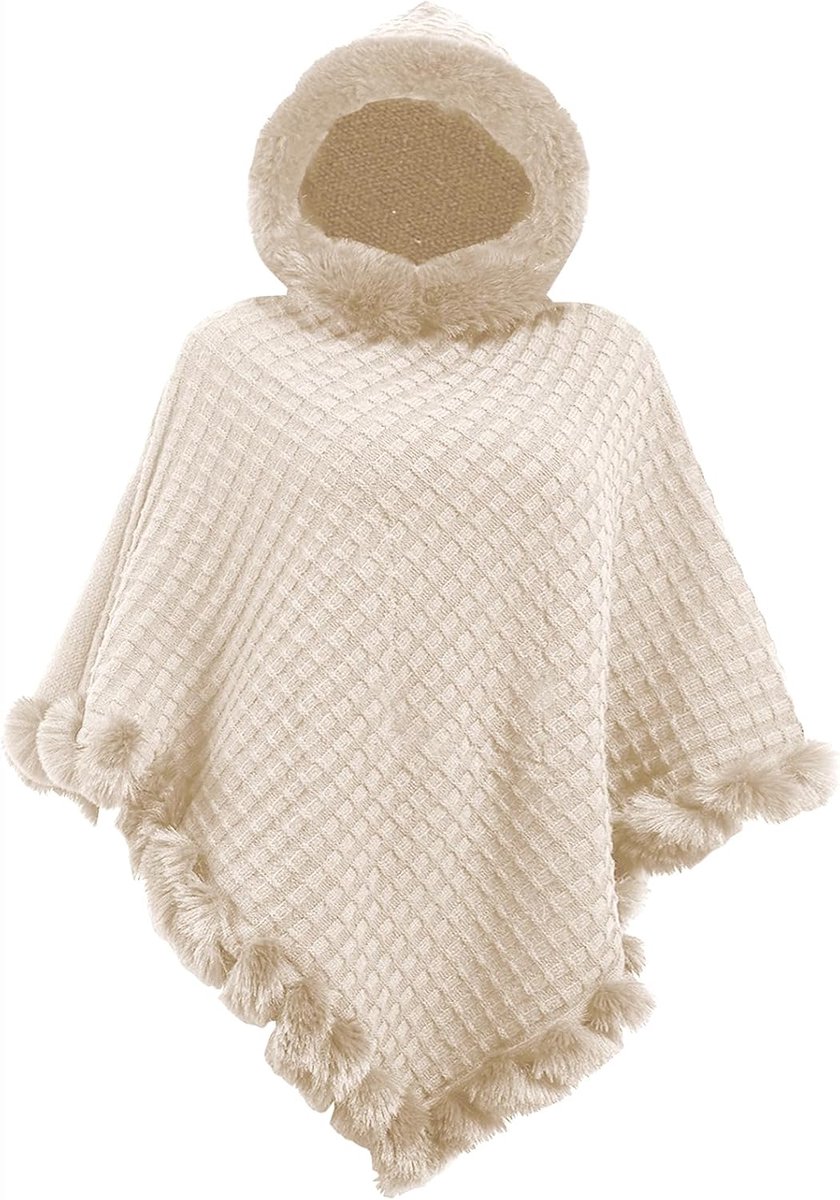 Gebreide poncho voor dames voor de winter
