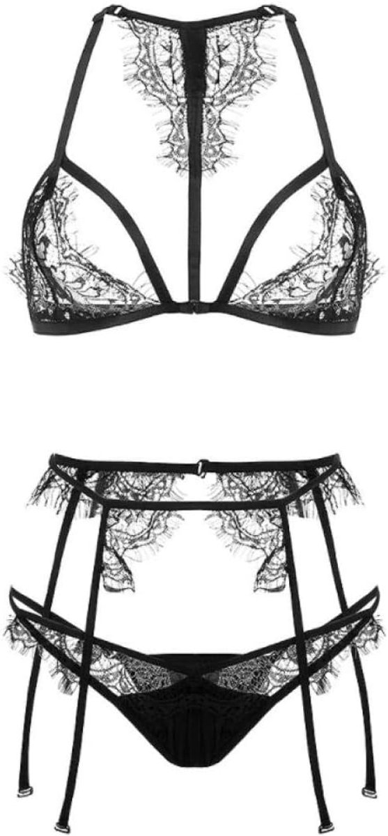 Babydolls, nachtjaponnen & negligés dames Porno Vrouwen Bh G-String Verleiding Kousenband Set Erotische Lingerie Porno Ondergoed Vrouwelijke Bandage Nachtkleding