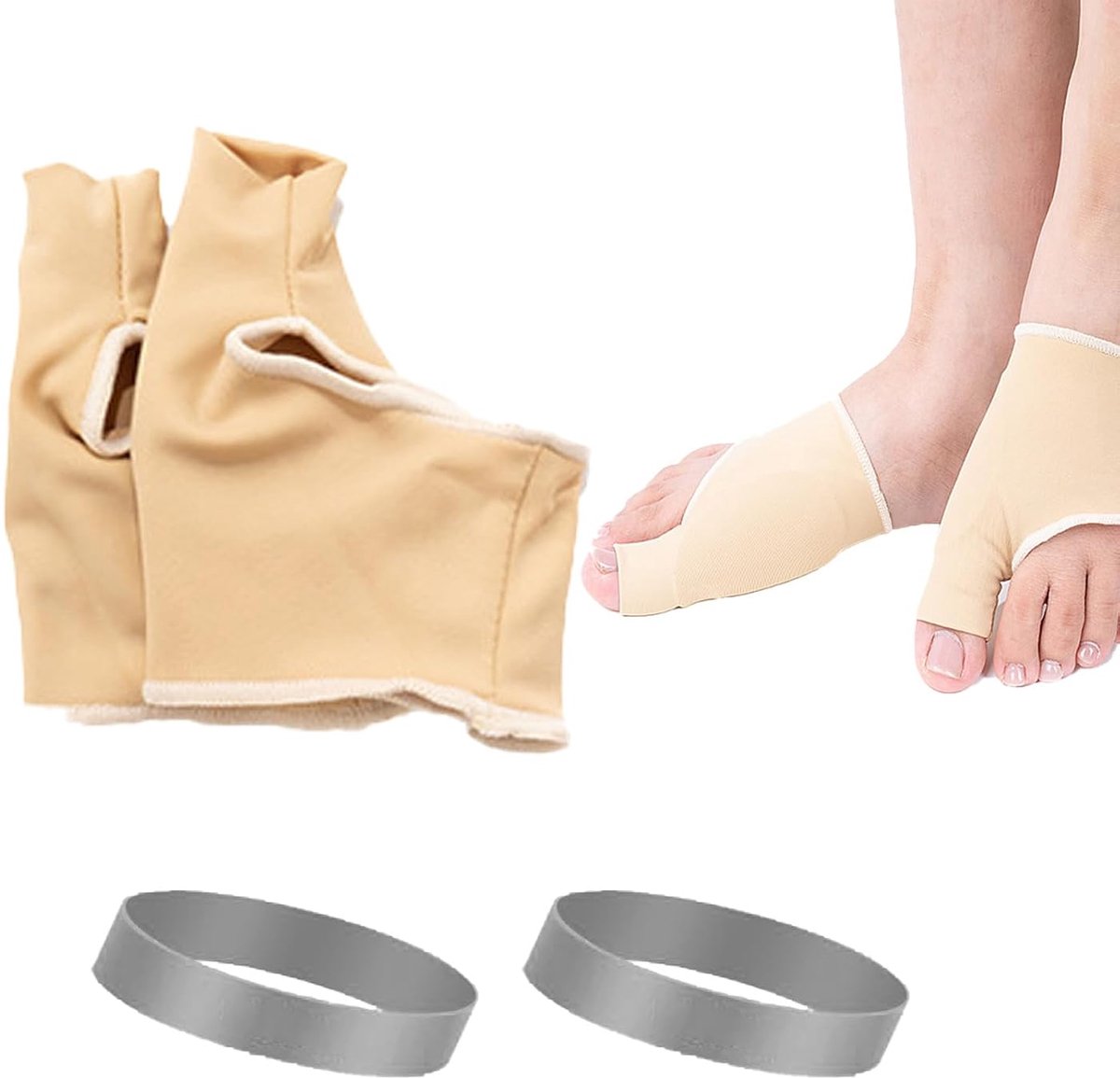 Hallux Valgus, 4 stuks, grote tenen, Hallux Valgus, orthese Hallux Valgus met gel, voetbescherming, hallux valgus