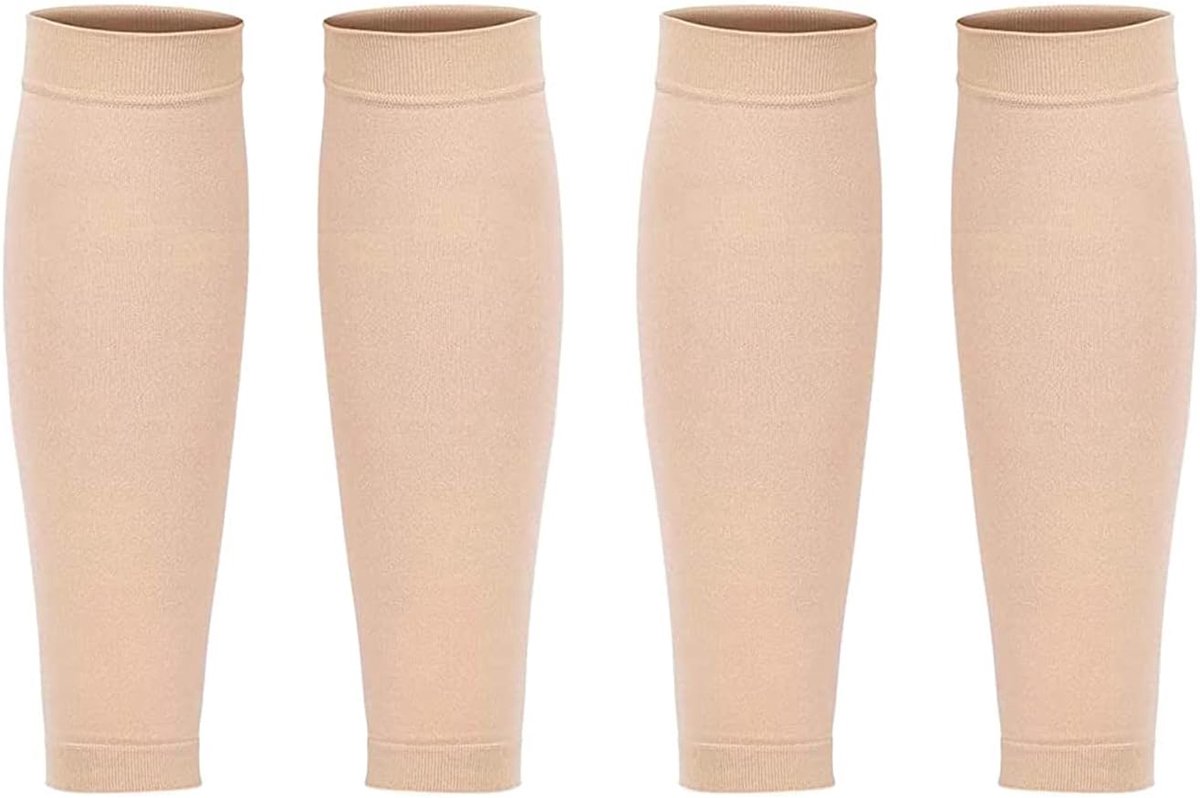 2 Paar Steunkousen, Elastische Compressiekousen, Zonder Voet Compressiekousen, Kalf Compressiesokken, voor Varicose Magazijnen, Tibia Splint, Zwelling Van de Benen