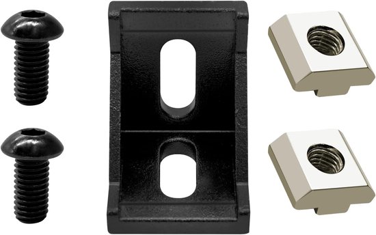 26 stuks bevestigingsmateriaal hoek, aluminium profiel 3030 groef 6 aluminium hoekverbindingsstukken hoekverbinder wandhouder 90 graden hoek rooster voor stangenprofiel, 3D-printer, CNC-router — afbeelding 5