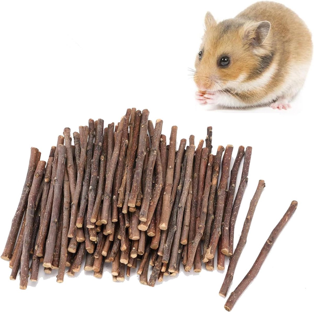 Speelgoed, speelgoed voor kleine huisdieren, natuurlijk kauwspeelgoed voor kleine dieren, voor konijnen, chinchilla's, cavia's, hamsters (80 stuks)