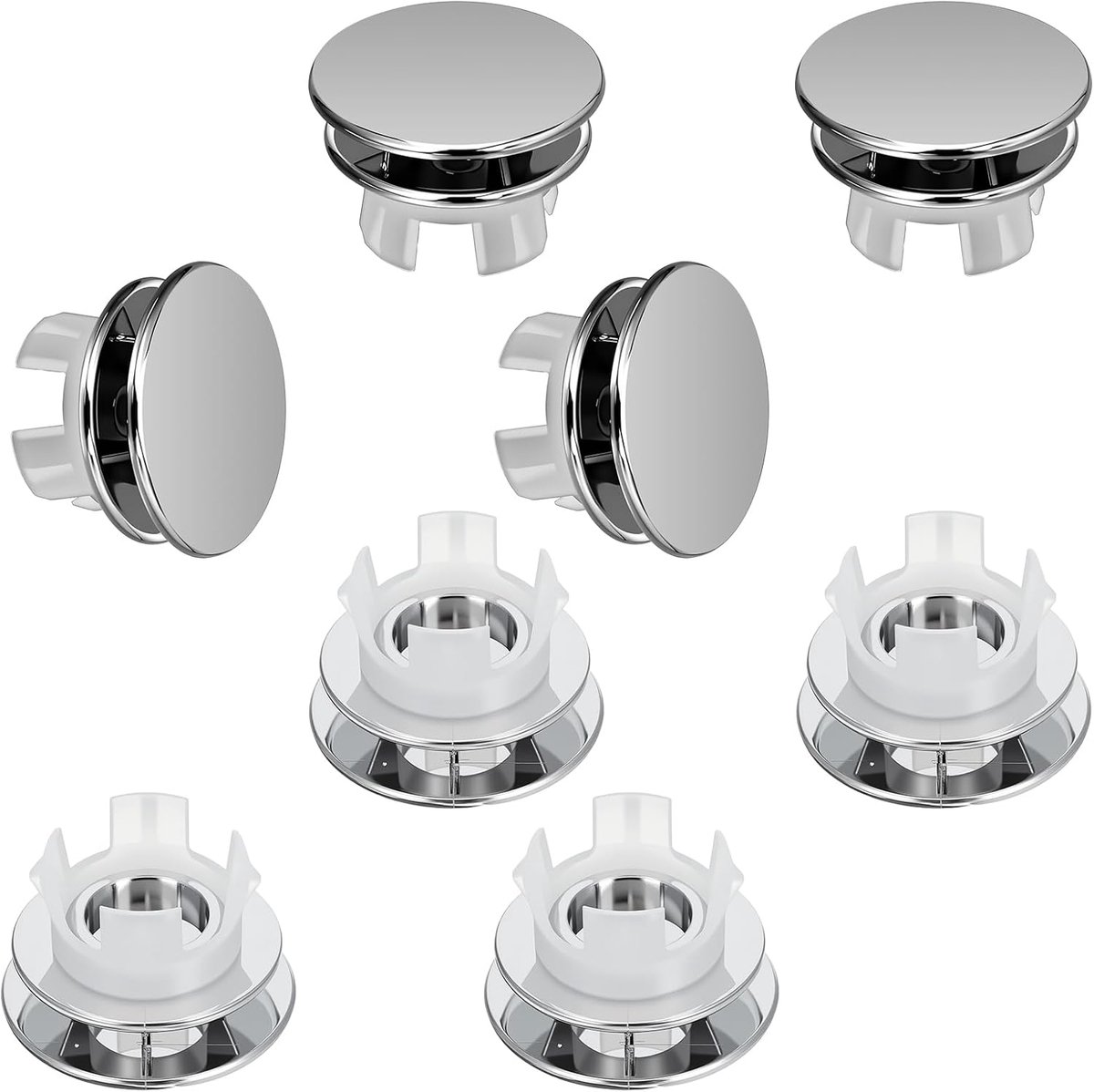 8 stuks gootsteenoverloopafdekking, 22-24 mm
