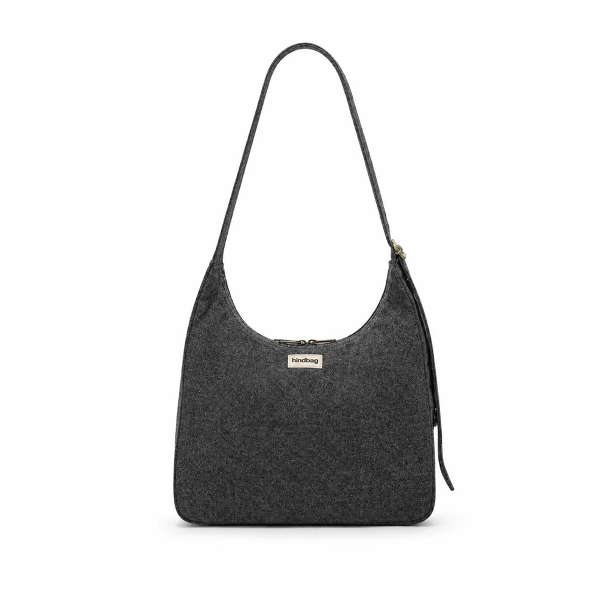 Hindbag schoudertas Claire donkergrijs - biologisch katoen