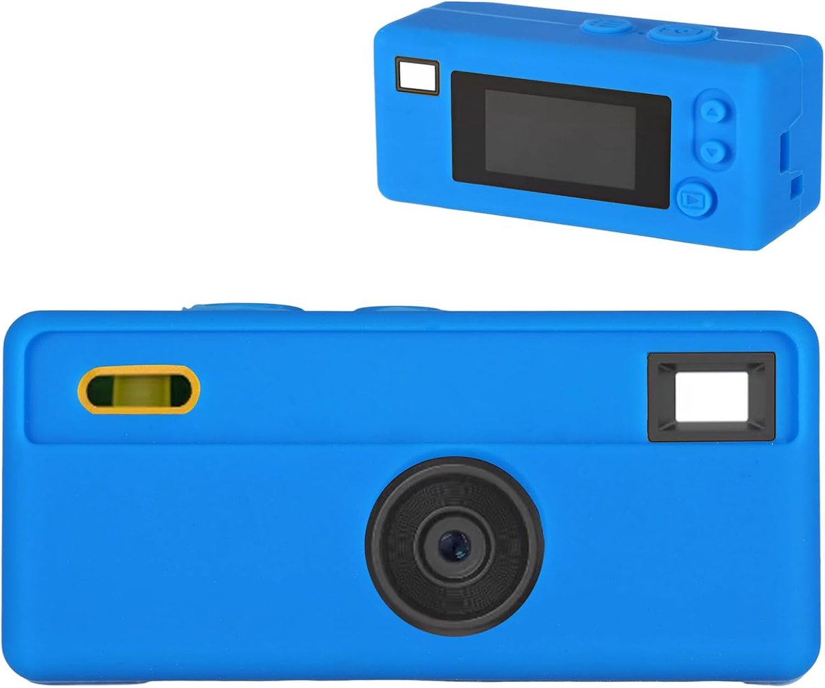 Beschermhoes voor Kodak Charmera Sleutelhanger Digitale Camera Blind Box, Mini Sleutelhanger Camera Hoesje met Polsbandje Precise Uitsparingen (Blauw, Cameras Niet Inbegrepen)