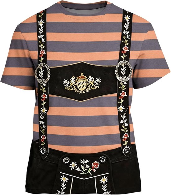 Oktoberfest T-shirt voor mannen, 3D-print, korte mouwen, grappig — afbeelding 3