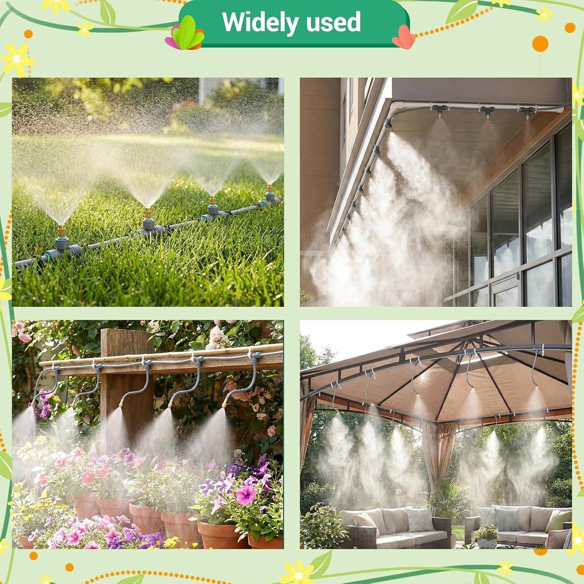 Automatisch Micro Drip Irrigatiesysteem voor Tuin - 25 Meter Tuinirrigatie met Messing Onderdelen, Efficiënt en Waterbesparend