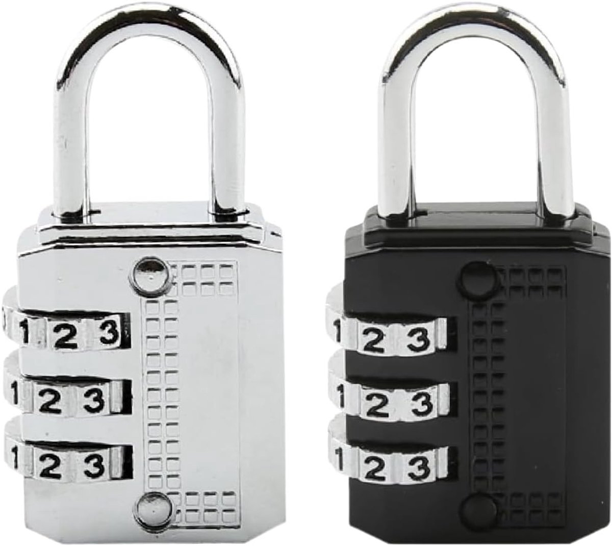 Set van 2 Combinatiesloten voor Koffers en Bagage - Ideaal voor Reizen, Veiligheid en Gym Lockers