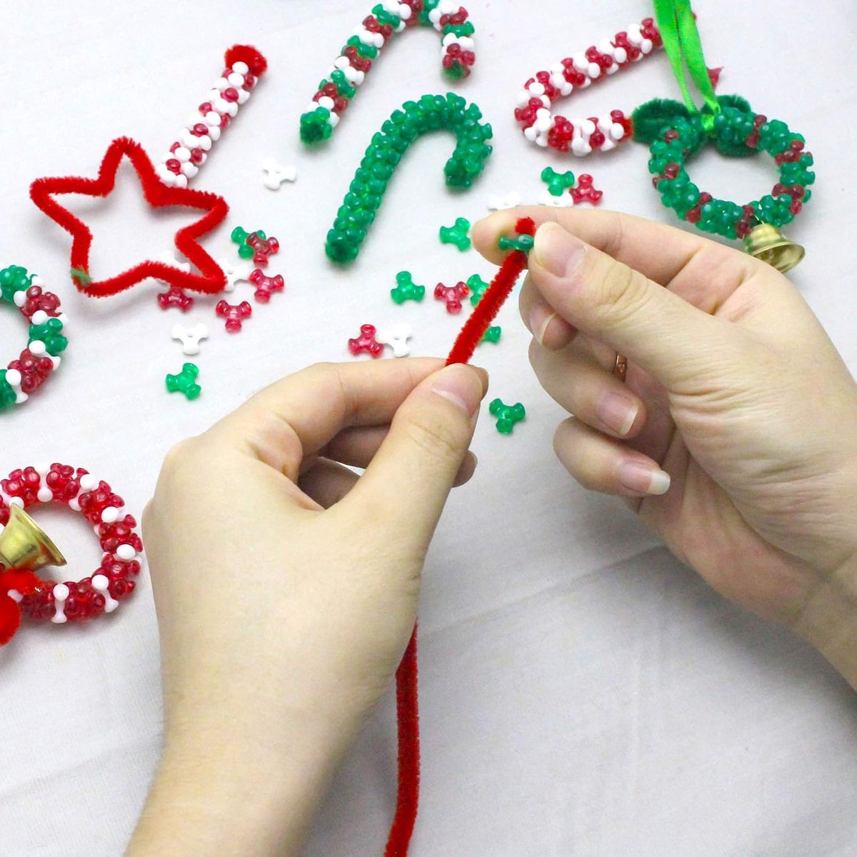 Grote Kerst Knutselset: 1570 Kralen voor Kerstboomversiering & DIY Cadeaus – foto 5