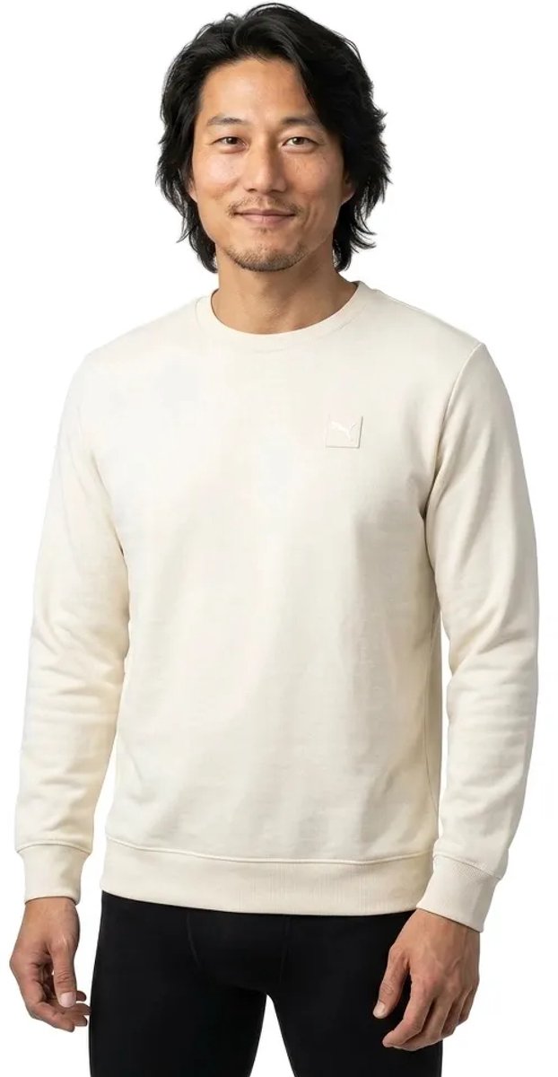 Puma Ess Elevated Sweatshirt Beige M Man