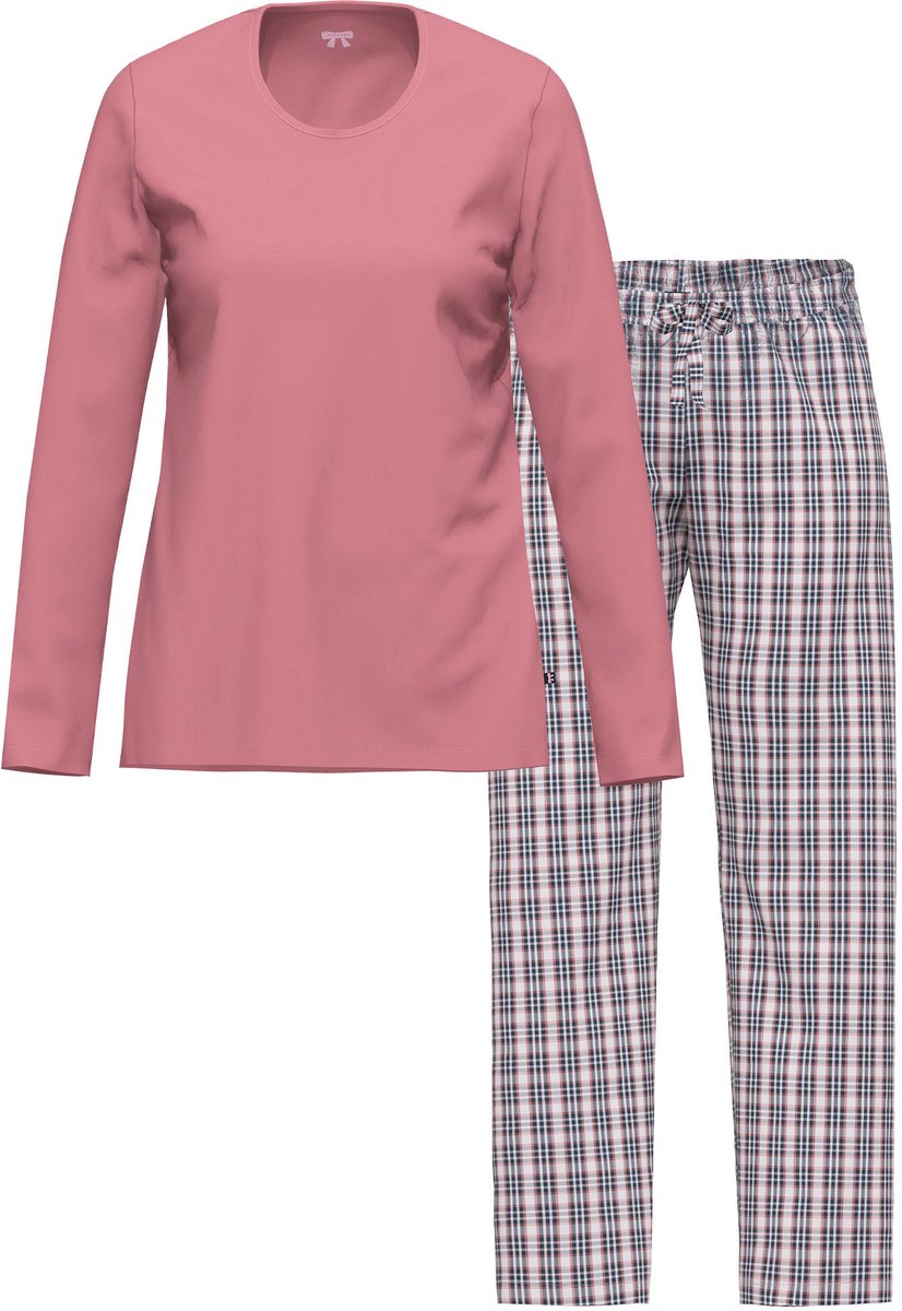Dames shirt met lange mouwen, lange flanellen broek Night & Relax