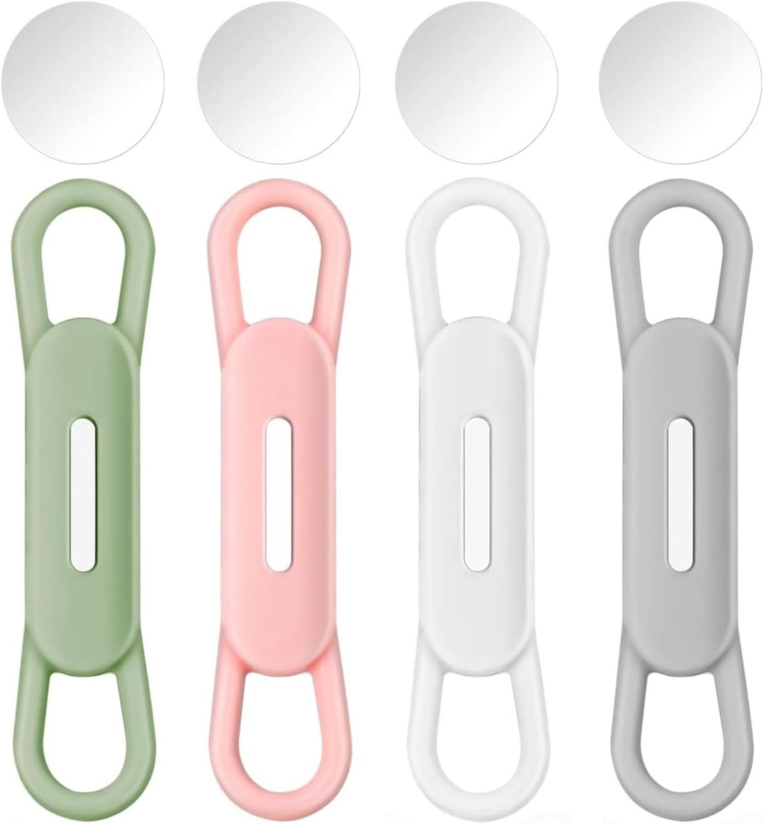 Multicoloured Silicone Magnetische Pennenhouder Set van 4, Draagbaar voor Bureau, Koelkast en Whiteboards, Ideaal voor Kantoororganisatie