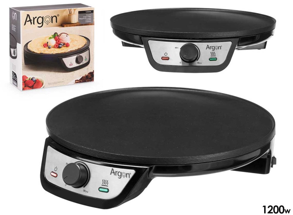 Pannenkoekenmaker Argon Zwart 1200 W