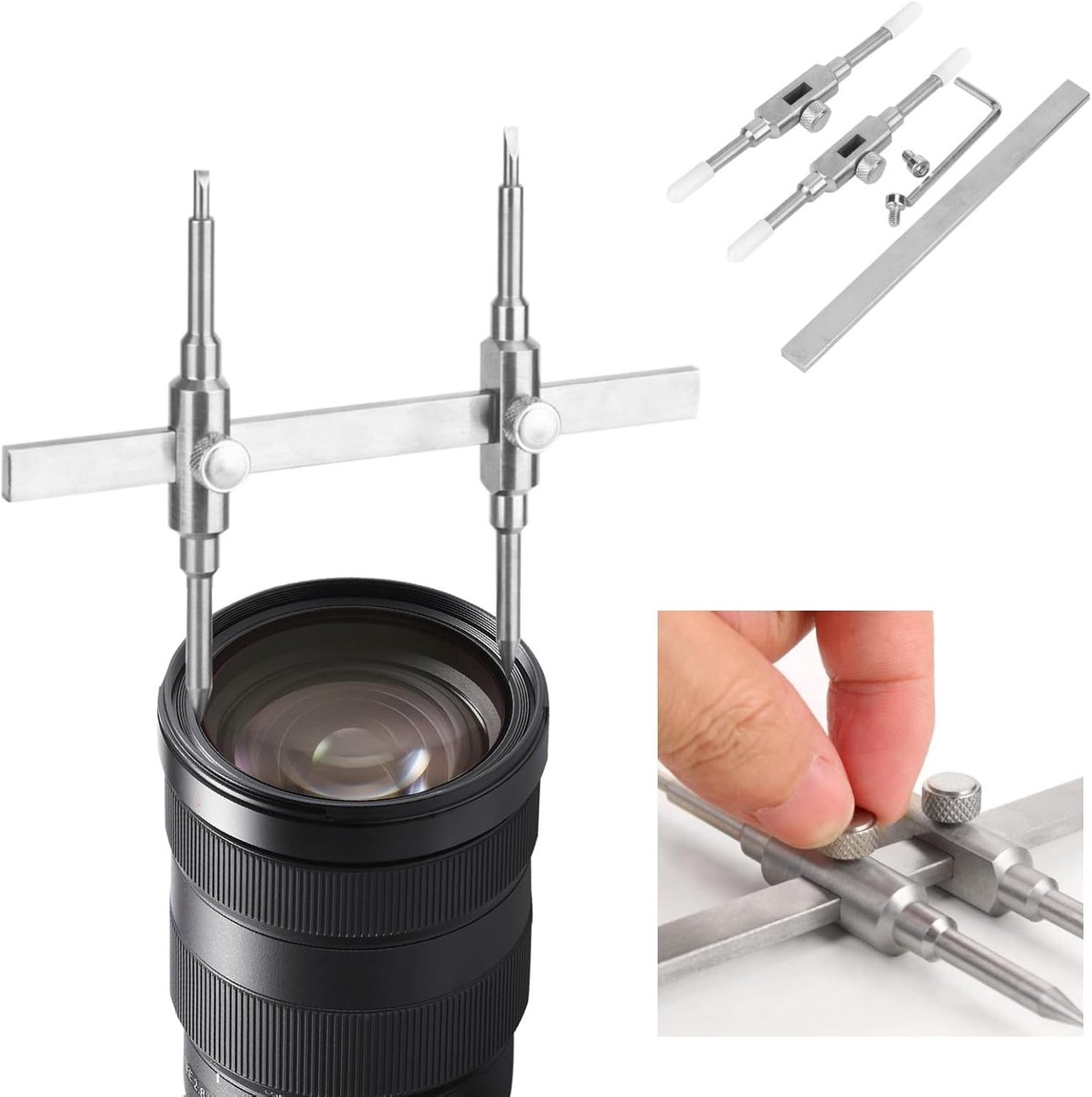 Dubbelzijdige Lens Sleutel voor Camera, Lens Reparatie Gereedschap, Onderhoudsset voor Camera Lenzen 10-130mm