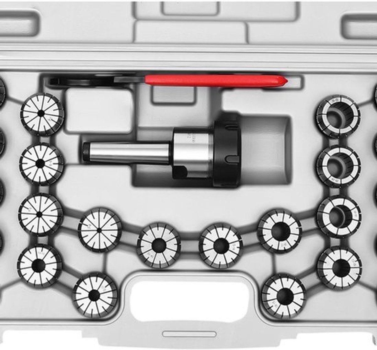 Spannzangen Set 23-delig ER40 Spannzangenfutter MK3 M12 - Hoogprecieze Spannzangset 4-26 mm - CNC Roermachine Gereedschap - Metaalbewerking Accessoire