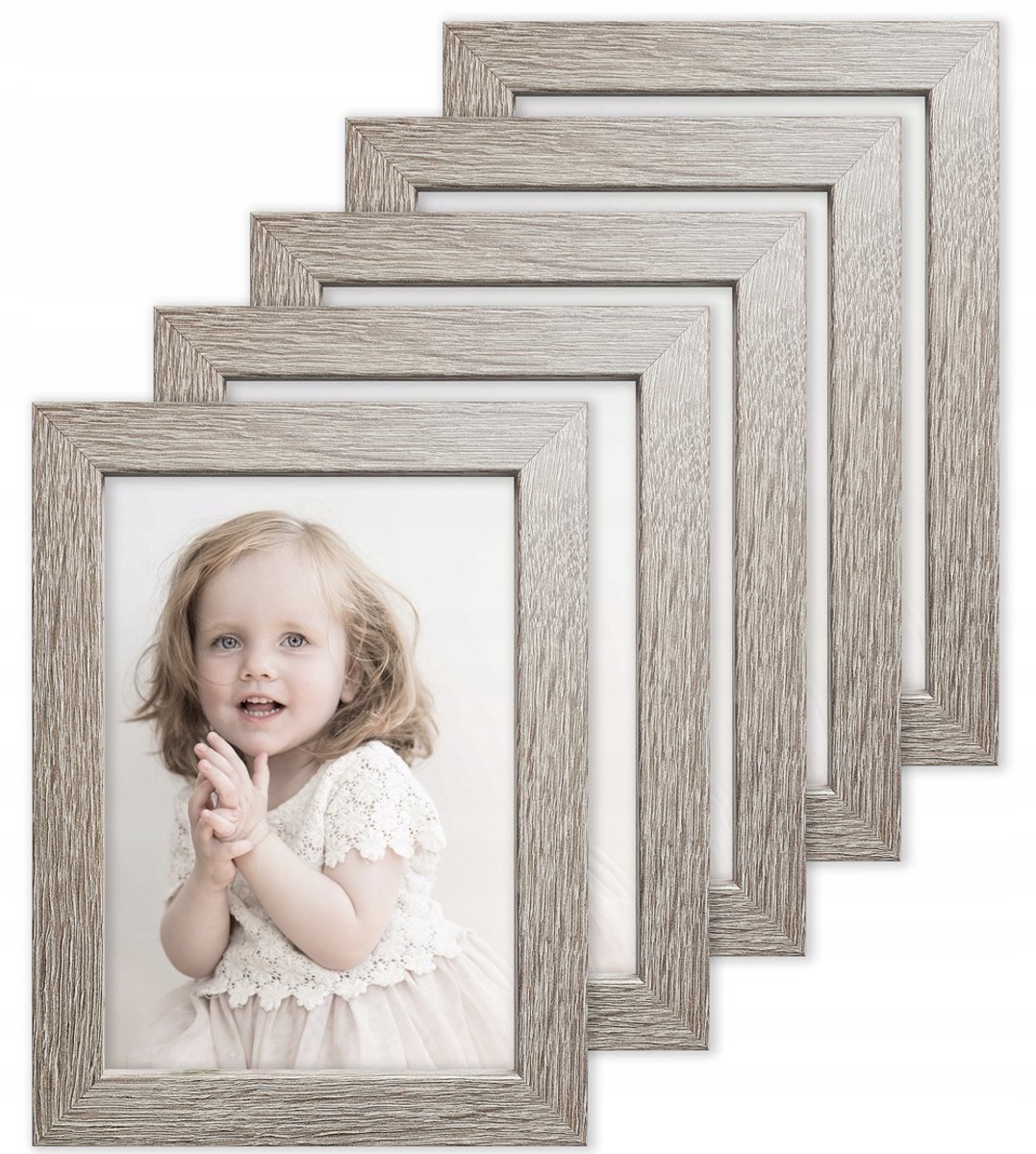 Set van 5 fotolijsten 10x15 Italia Cappuccino