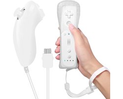 Wii-afstandsbediening gamecontroller met Nunchuck: Vervangende controller voor Wii en Wii U, ideaal voor gaming en connectiviteit