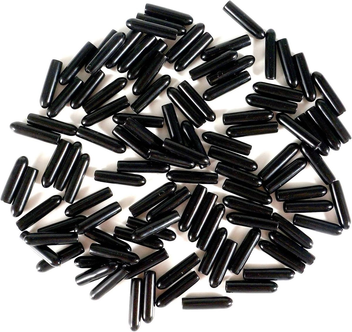 Duurzame PVC rubberen beschermers voor ronde buizen - 50 stuks - Binnen diameter 18mm, zwart, ideaal voor afwerking en bescherming van schroefkoppen