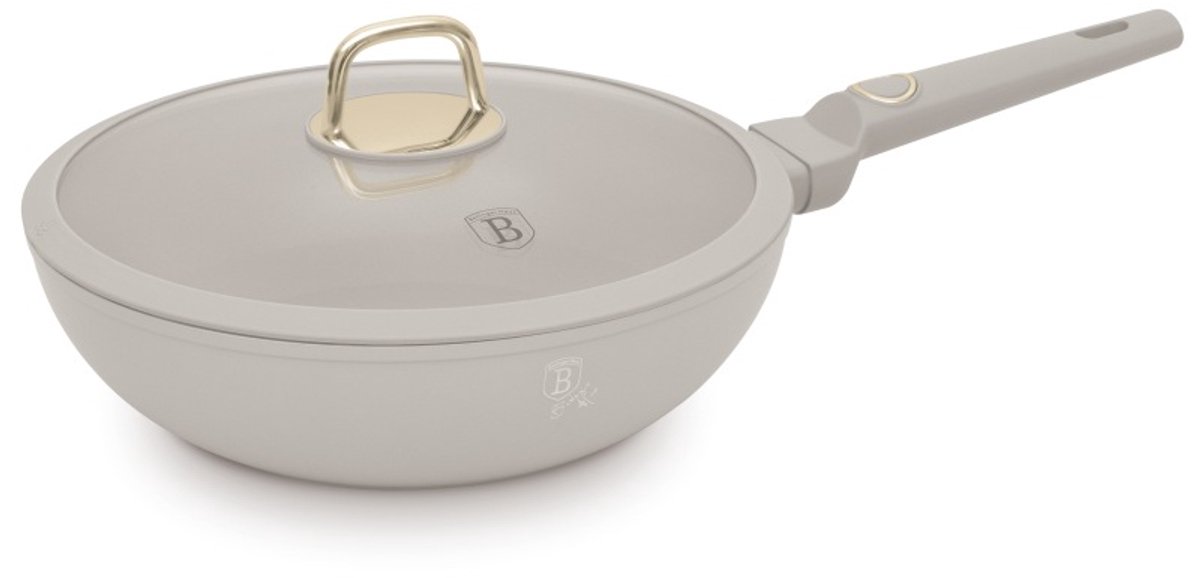 Wokpan met titaniumcoating en deksel, 28 cm, Sahara Collection