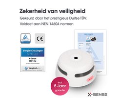 X-Sense Link+ Pro Slimme Rookmelder bundel - 6 XS01-M Rookmelders en SBS50 Base Station - Werkt via app - WiFi gateway - Draadloos RF koppelbaar - Brandalarm - Smart home