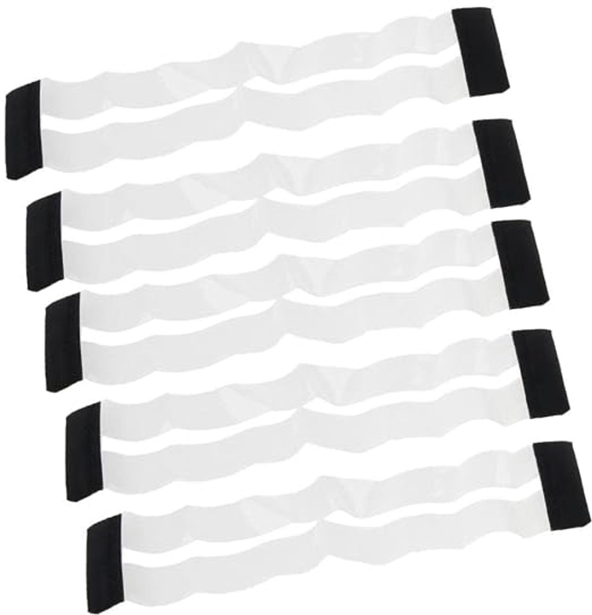 5-delige set transparante, onzichtbare bh-verlengbandjes Geschikt voor dames, bh-verlengbandjes met 3 haakjes, zwart