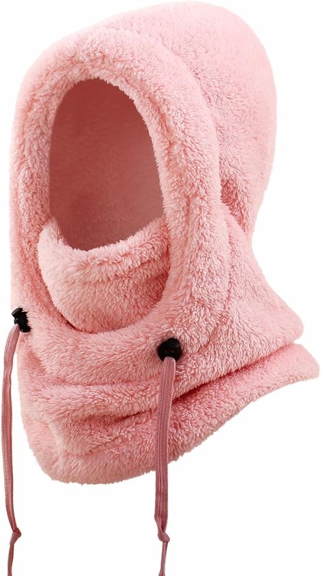 Zachte Sjaal met Capuchon, 3-in-1 Convertible - Roze Winter Nekwarmer voor Kinderen van 3-15 Jaar, 31cm Cosy Unisex Accessoire, Perfect Cadeau voor Jongens en Meisjes