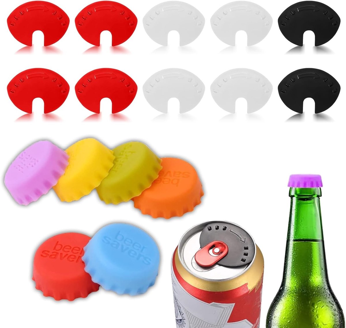 16 Stuks Drinkblik Deksel Set, Stofdichte Deksel voor Blikjes, Herbruikbare Lids voor Frisdrank, Bier en Voedsel