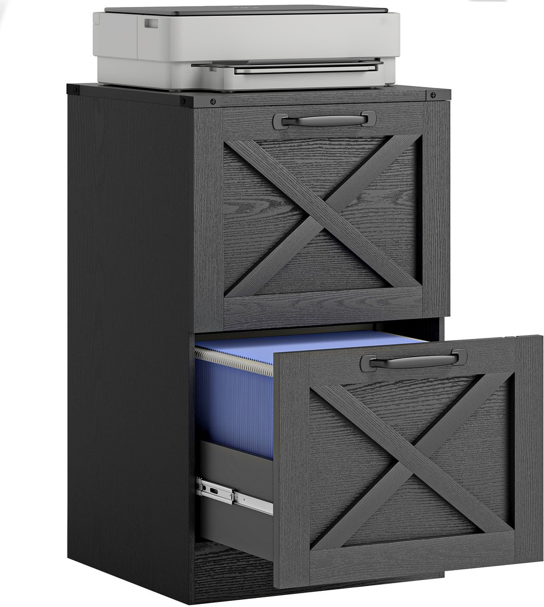 HOMCOM archiefkast - Spaanplaat - 40x40x71cm - Zwart