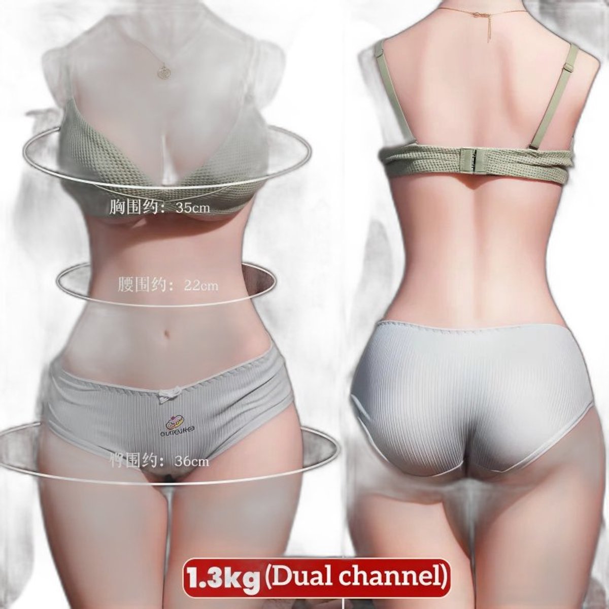 Currero Pocket Pussy met Billen - Masturbator voor Man - Realistisch Torso - Kunstvagina - Billenpop - Sextoy voor Mannen - Discreet Verpakt