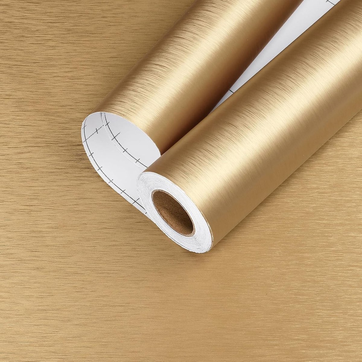 Gouden Wanddecoratie Zelfklevend 40cm X 800cm Wasbaar Keukenbehang voor Werkbladen en Meubels, Vinylfolie voor Interieur en Muurafwerking