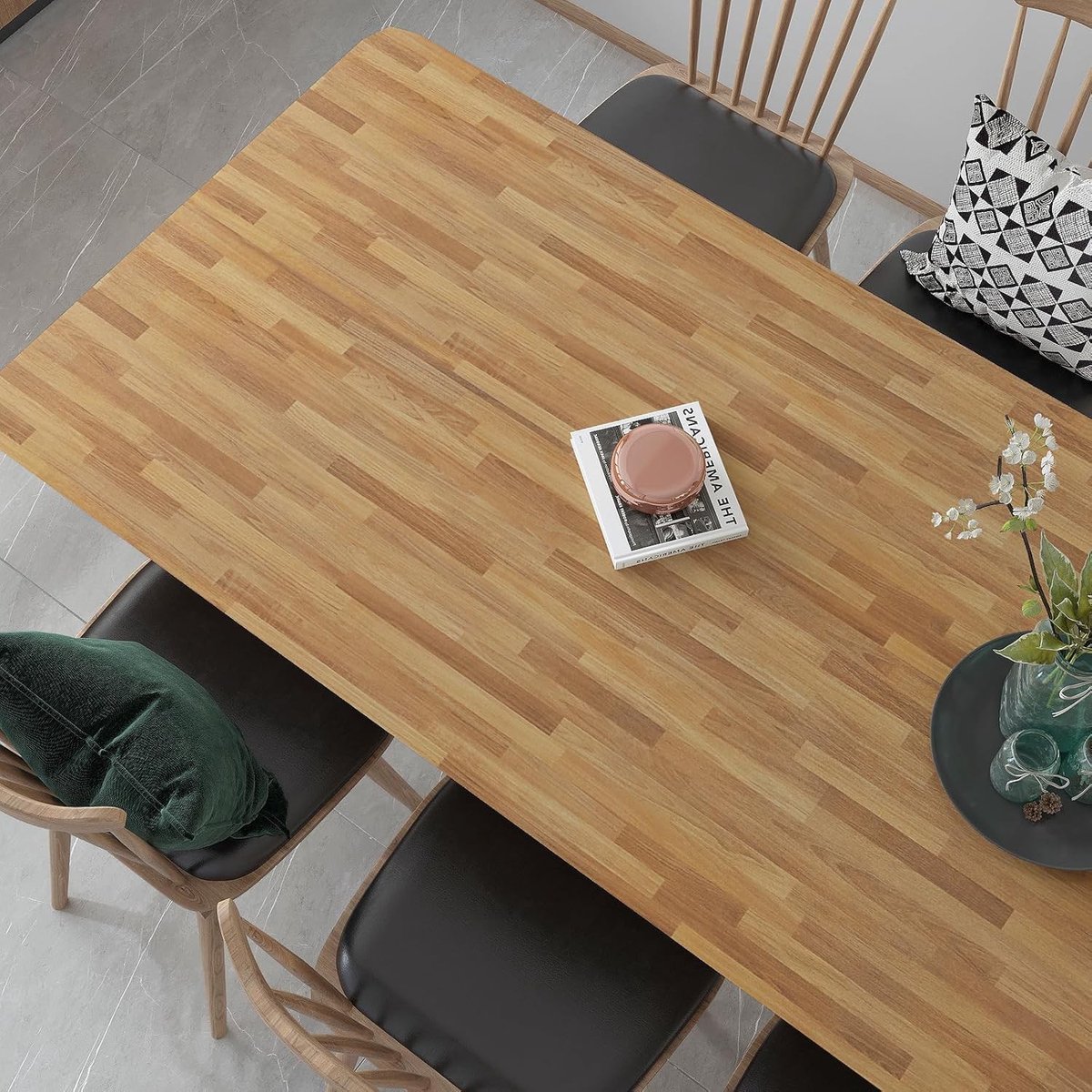 Lichtbruine houten panelen behang 40cmx800cm - Houtlook vinyl zelfklevend contactpapier voor keukenbladen, kasten en meubels