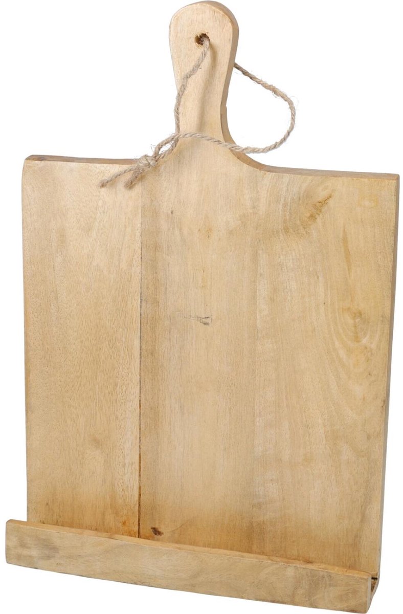 Kookboekstandaard tablethouder - 25 x 38 cm - hout - houder voor kookboeken - opstaande rand - Handige keuken accessoires — cadeau in Kookcadeaus - foto 3