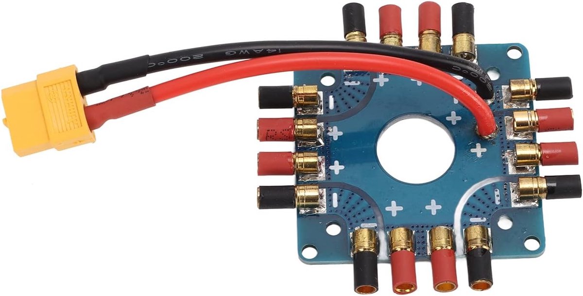 Power Distribution Board voor RC Drones met XT60 Plug en 3.5mm Banana Connectors - Ideaal voor Elektronische Verbindingen en Efficiënte Stroomverdeling
