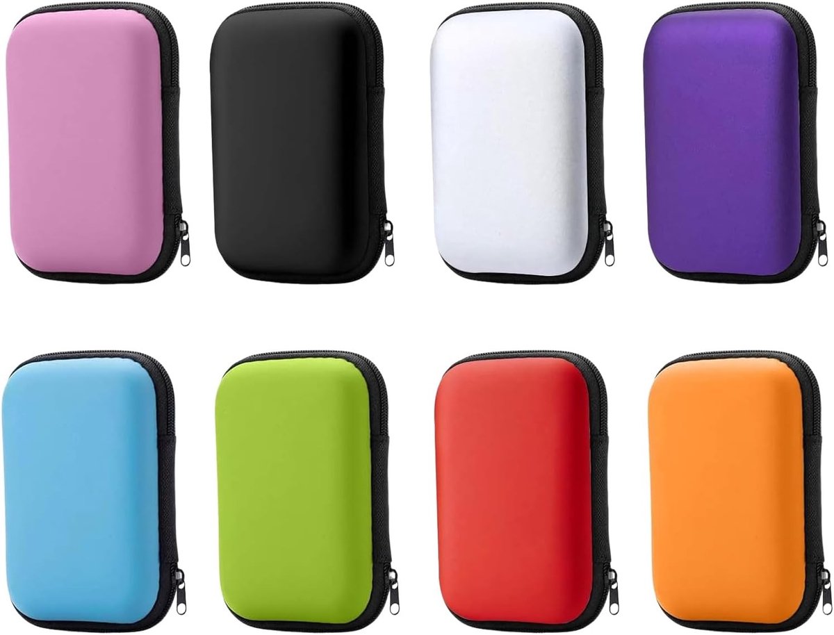 Compacte opbergdoos voor speelkaarten, multifunctionele opslag voor kaartspellen, kabels en accessoires, stevig en ruimtebesparend (8 kleuren, 11 x 8 x 4 cm)