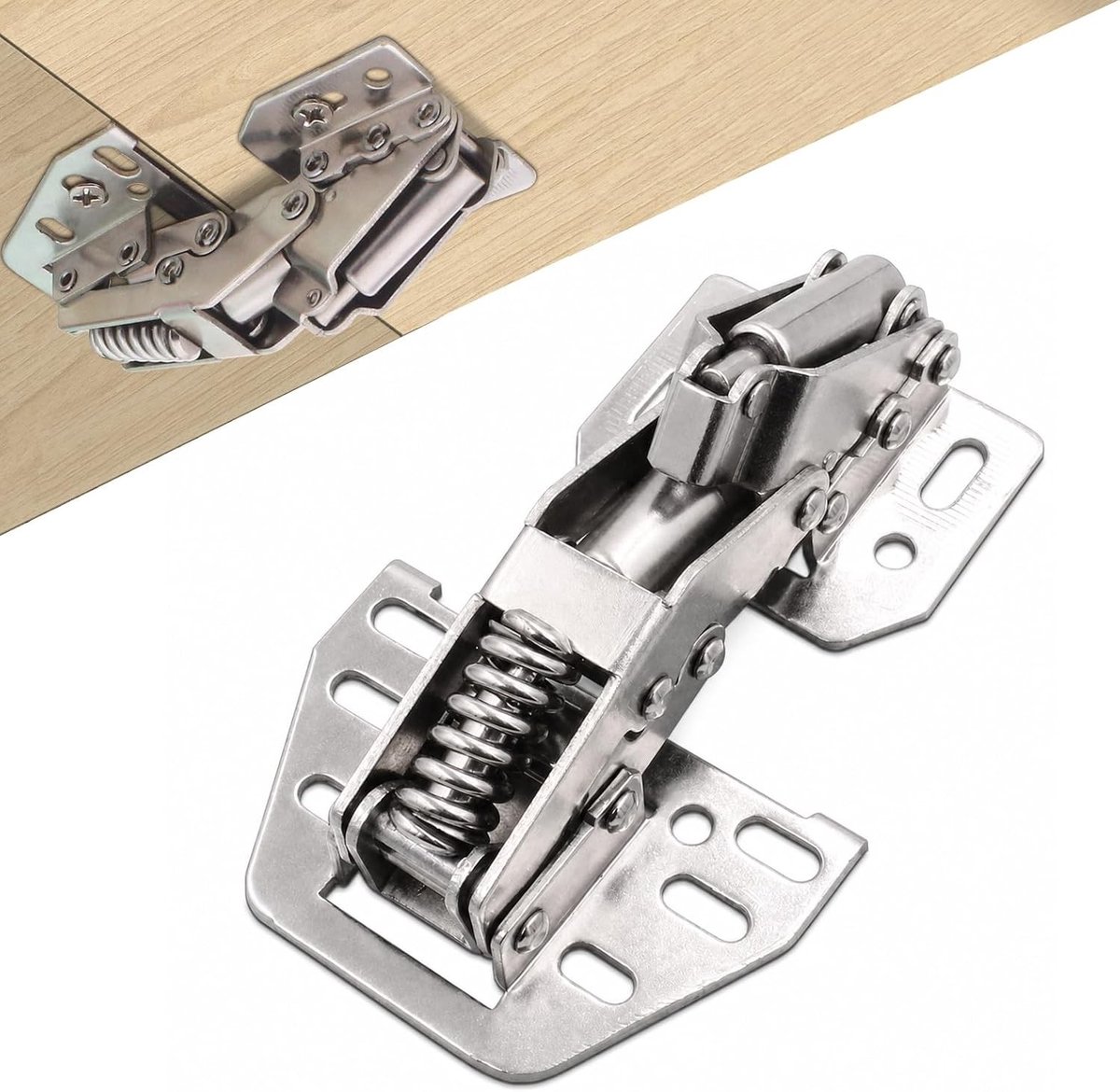 6 stuks 90° softclose schroefscharnieren voor kastdeuren, met hydraulische demper en 36 schroeven voor meubels, keuken en camper