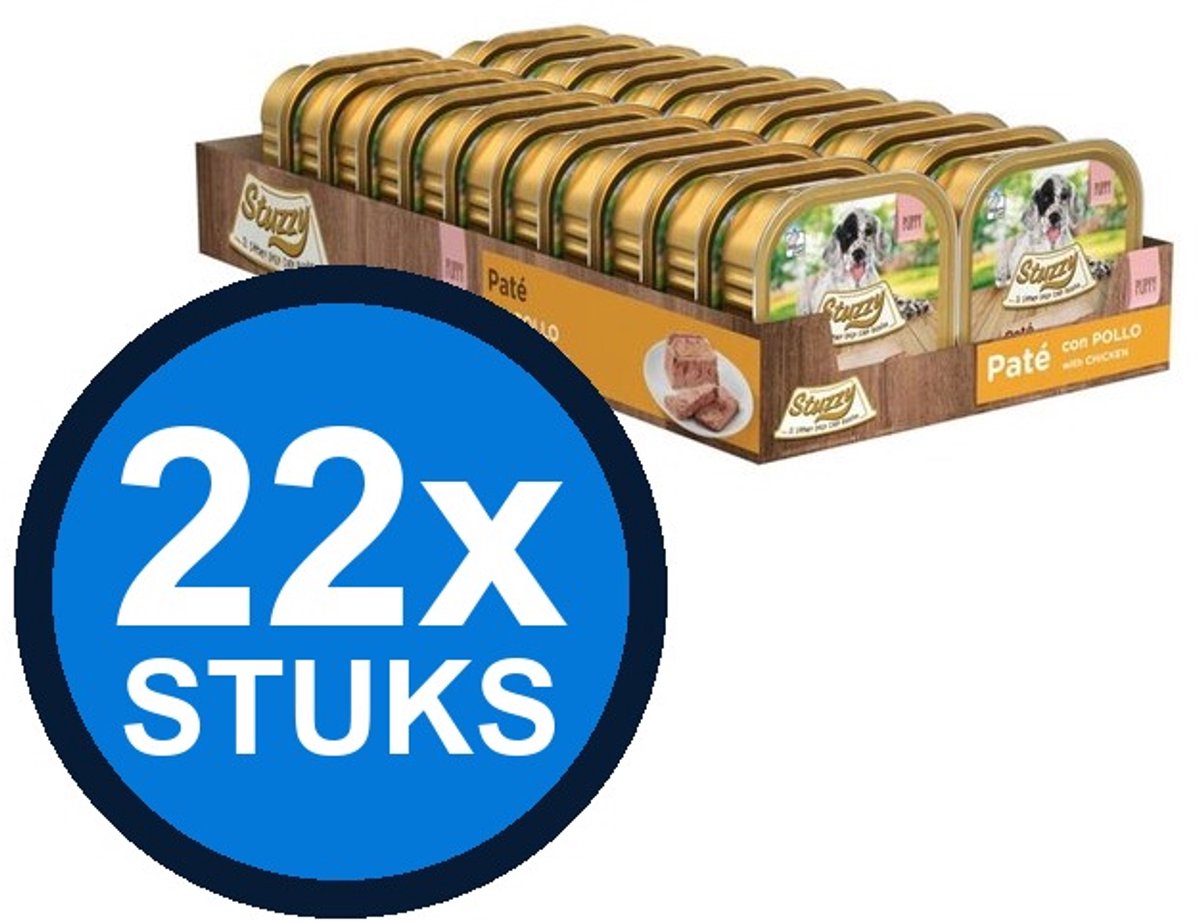 22x Stuzzy - Hond Paté Kip - Hondenvoer Natvoer - 150g