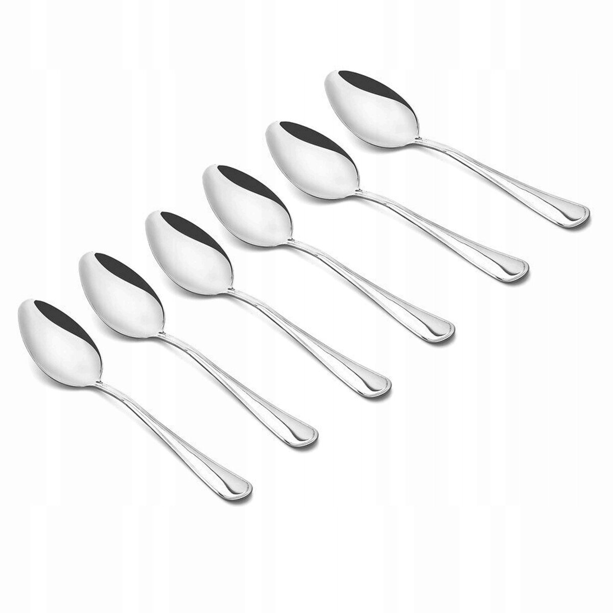 Tadar Bravo Soeplepel Set - 6 Stuks RVS - Elegant Zilver