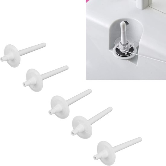 Set van 5 Spoel Pinnen en Houder voor Naaimachines, Reserveonderdelen voor Spoel Winder en Reparatie Accessoires — afbeelding 5