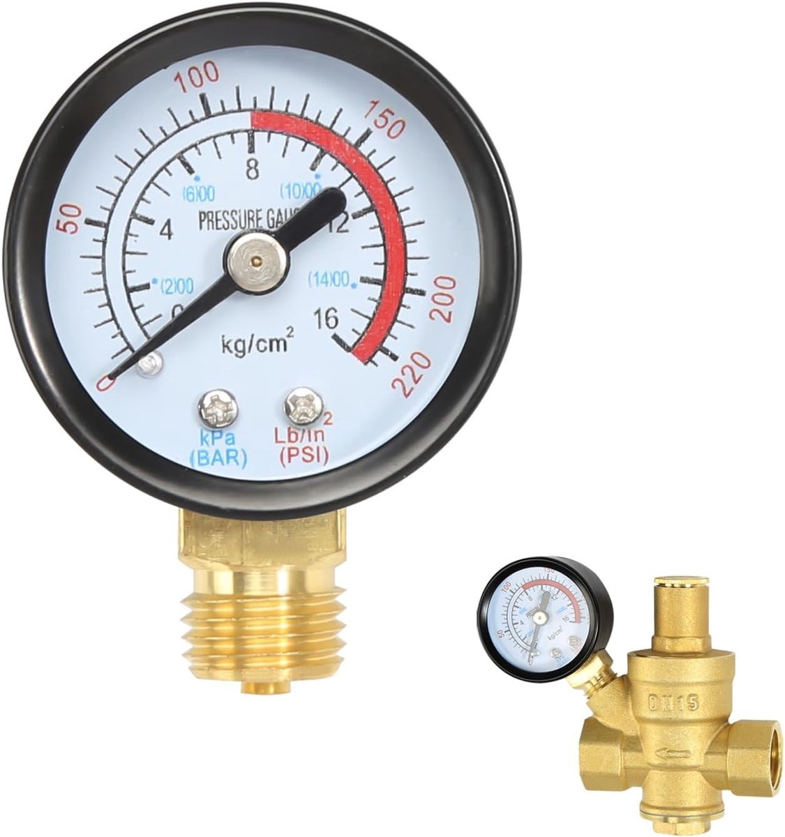 Manometer M14 x 1,5 mm voor waterdrukregelaar