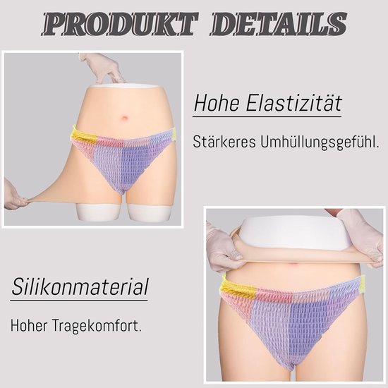 Panties Fake Vagina Short Triangle Can Pee and Inserted for Transgender Drag Queen Crossdresser — afbeelding 2