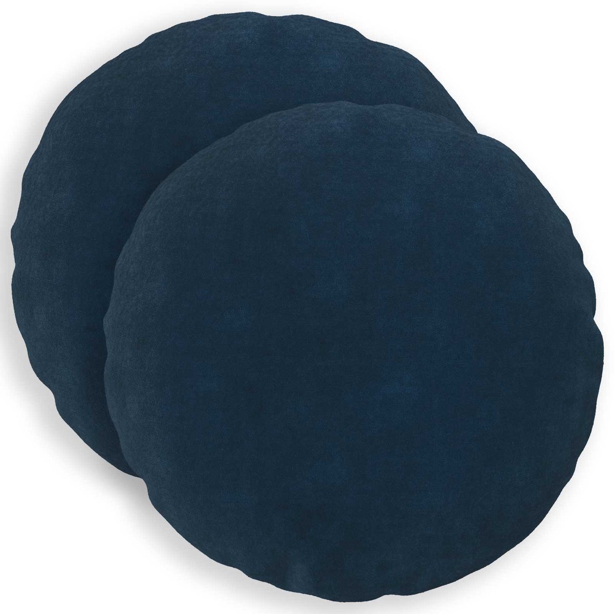 vidaXL Dekenkussen - 2 - st - HEERLEN - Blauw - Diam. - 30 - cm - Microfiber - Fleece
